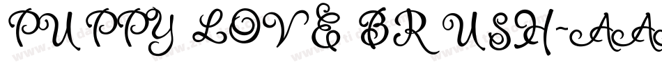 PUPPY LOVE BRUSH字体转换